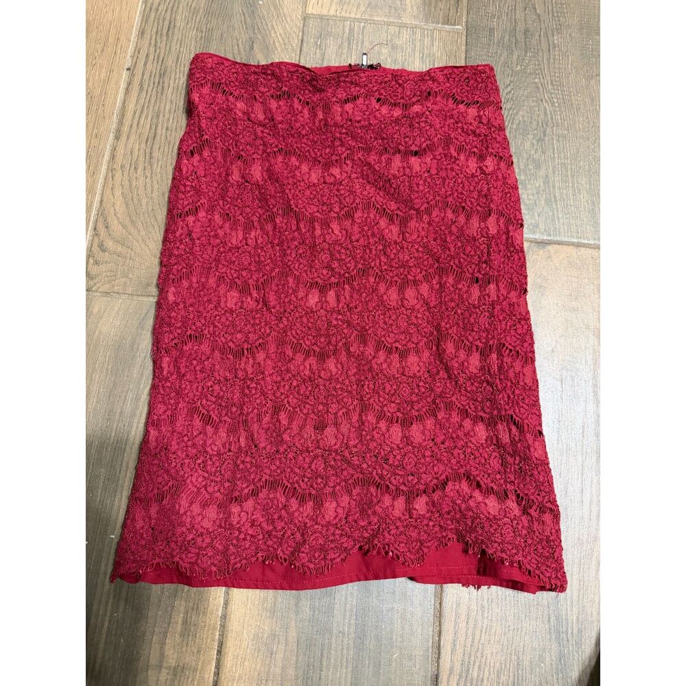 Forever 21 Contemporary Burgundy Pencil Skirt